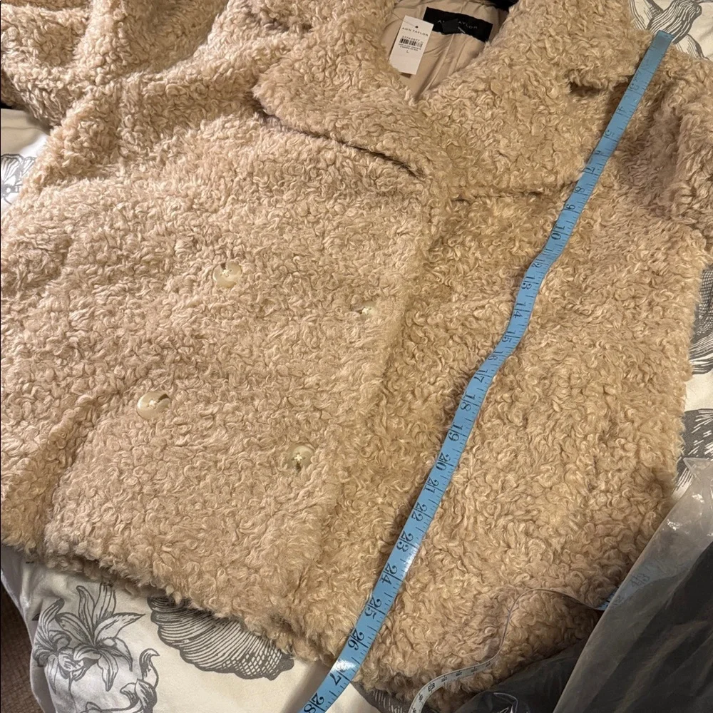 Ann Taylor Faux Fur Double-breasted Coat 830919 - Picture 6 of 12